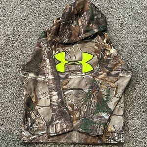 Under Armour Camouflage Hoodie with Bright Yellow Logo